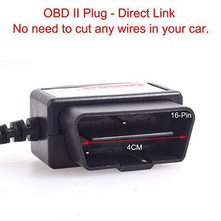 2 Pack OBD Power Cable, Mini USB Port OBD2 Power Cable for Dash