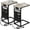 Grey2, variant on Hanyu C Shaped End Table with Charging Station, TV Tray Couch Tables with Storage Bag, Slide Under Sofa Side Side Table with USB Ports and Outlets for Living Room, Rustic Brown, HET04CBR-1