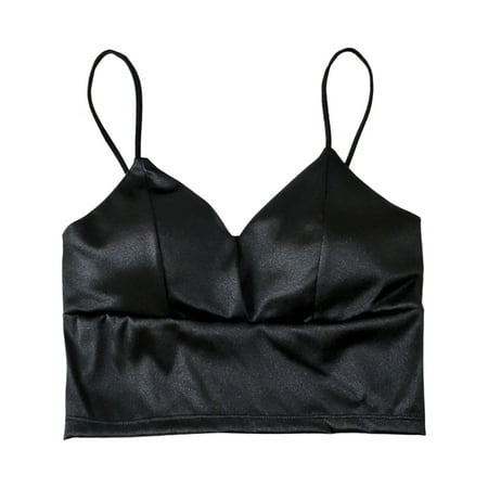 Blphud Comfortable Bra Womens Sports Bras Sports Bras for Women Soft Lingerie for Women Plus Size Women s Bottoming Underwear Sexy Satin Wrapped Vest Bras Beautiful Back Black One Size