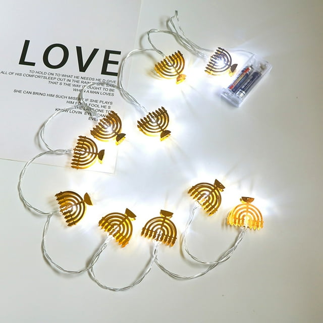 Product Category Party Light-up Decoration Product Title 10 Chanukah Hanukkah String Party Light Candlestick Battery Operated For Home Lamp Decorations