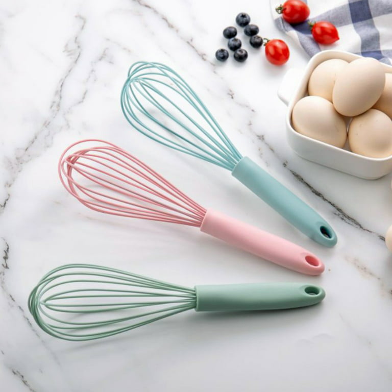 Walfos Mini Silicone Whisk, Small Whisks for Cooking & Baking-Non Scatch  Rubber Coated Whisk, 5 & 7 inch Tiny Whisk Balloon Egg Wisk tools Perfect  for