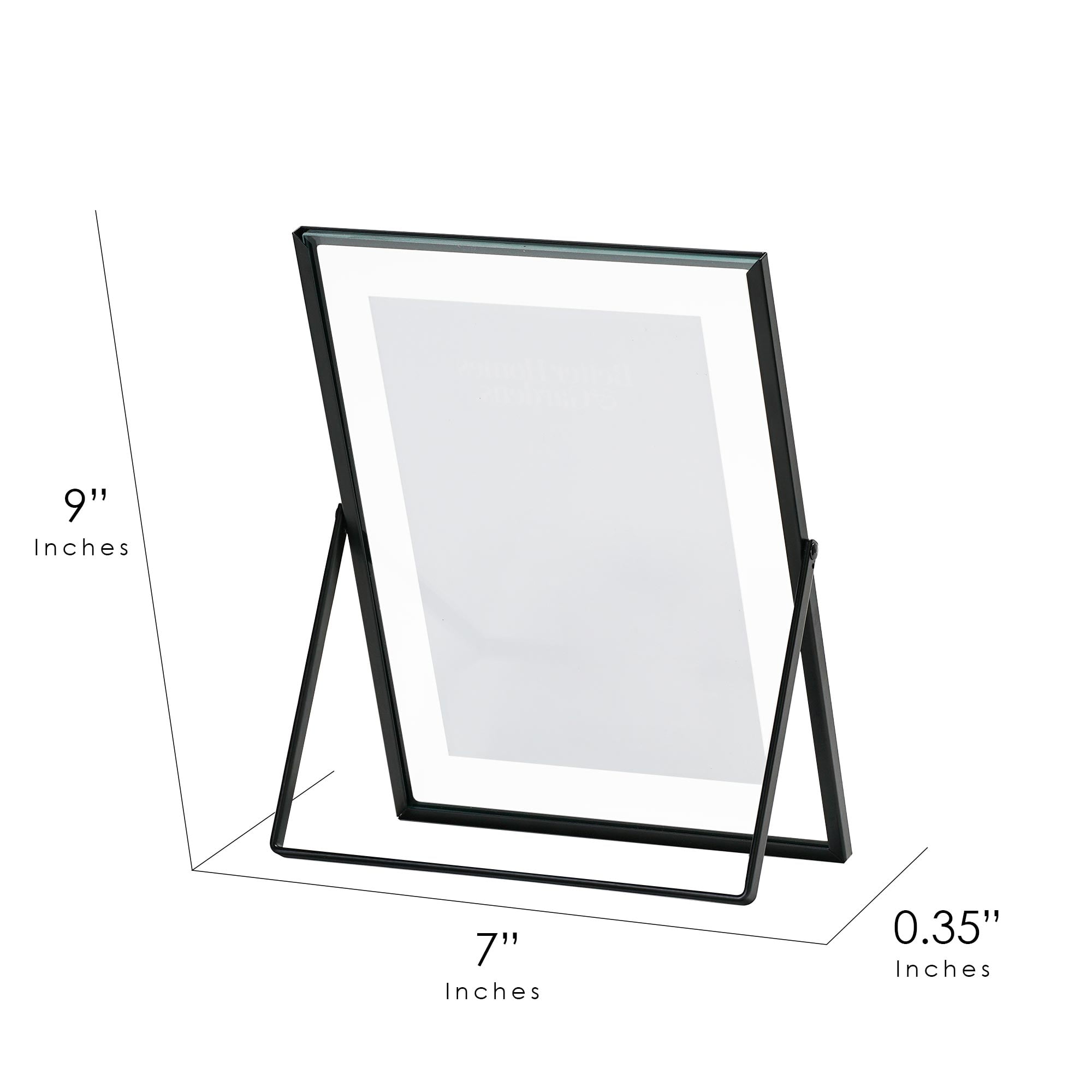 Better Homes & Gardens – 5x7 Picture Frame – Black Float Tabletop Photo Frame