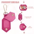 thumbnail image 4 of 2pcs Custom Leather Photo Keychain Personalized Picture Key Chain, Rose Red, 4 of 7