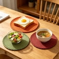thumbnail image 6 of KGJQ 12 Inch Round Placemats, Polyester Woven Braided Place Mats, Washable Heat Resistant Circle Dining Table Mats for Kitchen, 6 of 8
