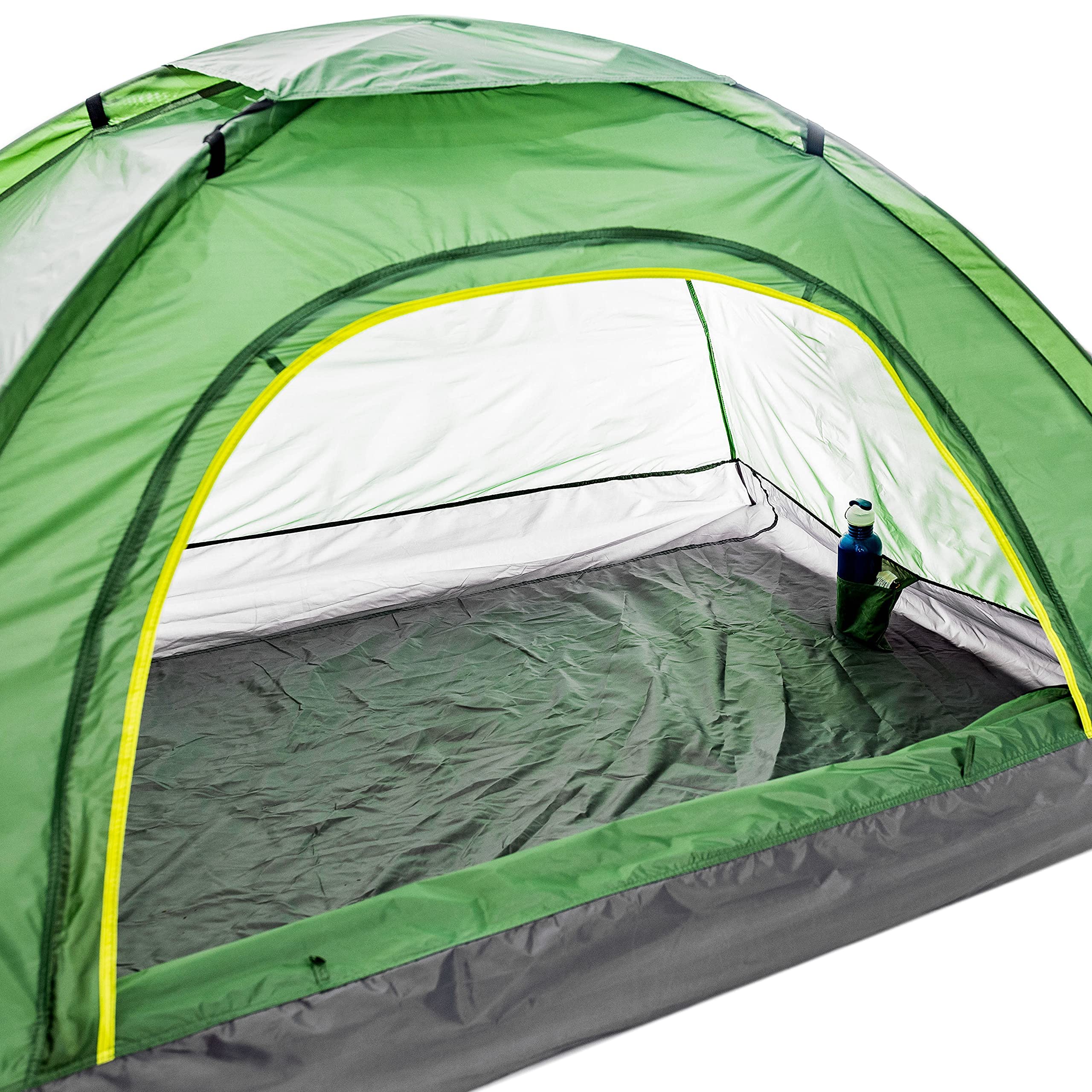 10 Pack of Bulk Wholesale 3 to 4 Person  Easy Set Up Waterproof Dome Shape Tents for Outdoor Hiking, Backpacking, Camping and Sightseeing in Green and Gray