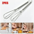 thumbnail image 1 of MYG Wire Whisks,Set of 2 Portable Stainless Steel Kitchen Tiny Whisk and Egg Beater with Thick Wire - Sturdy Small Mixing Balloon,Whisks for Cooking 7in,for Cooking,Whiping, Beating and Stirring, 1 of 9