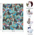 thumbnail image 4 of Bernese Mountain and Flower Blanket,Comfortable Soft Flannel Throw Blanket,All Season,Warm Lightweight Blankets for Sofa Bed Couch Living Room Chair,30"x40"(80x100cm), 4 of 4