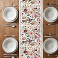 thumbnail image 6 of Watercolor Flowers Table Runner - 48 Inch Long, Kitchen Dining Table Runner Dresser Scarves, Farmhouse Spring Floral Botanical Farmhouse Decor for Coffee Tables Wedding Party Banquet, 6 of 8
