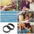 thumbnail image 4 of Anillo de dedo ranurado negro de 4 piezas, redondo, vacío, de acero inoxidable, ancho, sencillo y moderno, para mujeres y hombres, joyería DIY., 4 of 8