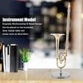 thumbnail image 1 of Miniature Trombone Replica, Instrument Model, Collectible With Stand And Case For Home Craft Decoration Friends Music Lover Desktop Ornament, 1 of 8