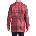 thumbnail image 3 of INSPIRE CHIC Plaid Overcoat for Men's Notch Collar Single Breasted Checked Winter Trench Coat S Red, 3 of 6