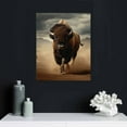thumbnail image 5 of ONETECH Brown Bison Running, Wildlife Artistic Wall Art, Framed Canvas Print, Wildlife Wall Hang, Wildlife Art Print, Brown Bison Wall Art, Watercolor, Decor, 5 of 5