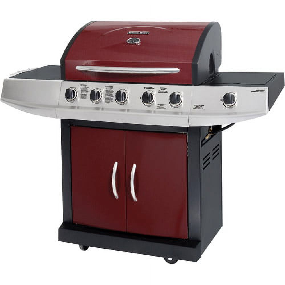 Grill King 5-Burner Gas Grill with Side Burner, Red - image 2 of 2