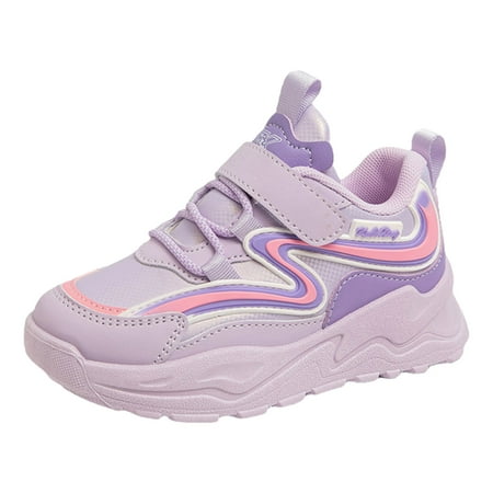 eileial Girls  Sneakers Light Up Shoes Toddler Flashing Lights Sneakers Purple 12