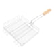 thumbnail image 4 of Cesta para parrilla, barbacoa, pescado, cesta para asar, Metal con mango de madera, rejilla ligera para parrilla, Clip para fiesta, Picnic, filete, 4 of 9
