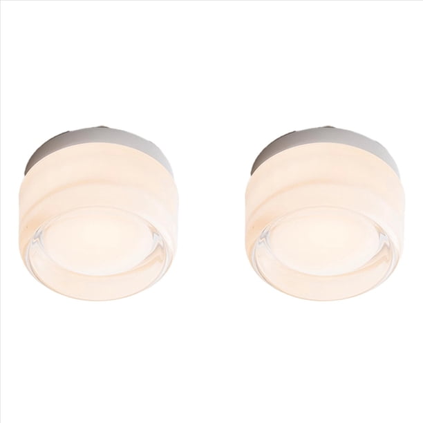 2X Lámparas de Pared LED para Dormitorio, Mesita de Noche, Interior, Exterior, Aplique Redondo LED, Accesorios de Iluminación, Luminaria de Fondo, Luz Acrílica, e