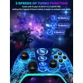 thumbnail image 4 of Wireless Switch Pro Controller for Nintendo Switch/OLED/Lite/Switch 2, 1200mAh Rechargeable Switch Controllers with 10 Colors LED & Cool Galaxy Nebul, 4 of 8