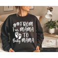 thumbnail image 2 of From Fur Mama To Baby Mama, Pregnant Sweatshirt, Gift For Expecting Mom, Mama Crewneck, New Mom Gift, Baby Announcement, Pregnancy Reveal, 2 of 4