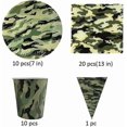 thumbnail image 2 of 41 Pack Camouflage Disposable Tableware, Camouflage Party Supplies With Camo Plates Cups Napkins And Triangle Banner For Army Military Hunting Themed, 2 of 4