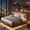 Vintage Brown, variant on Feonase Floating Bed Frame Full with Led Lights and Charging Station, Wood Full Size Bed Frame with Storage Headboard, Heavy Duty Metal Slats, No Box Spring Needed, Easy Assembly, Noise-Free, Black