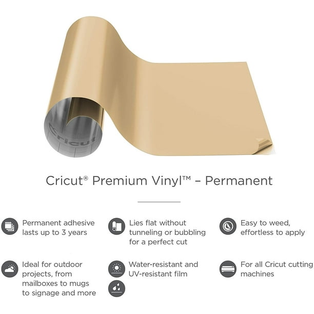 Cricut Premium Vinyl - Permanent, 12 x 180 (2), Rouleau de