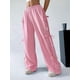 thumbnail image 4 of Pantalones Deportivos Anchos para Mujer, Cintura Elástica, Holgados e Informales con Bolsillo, para Salir. Rosa L, 4 of 9