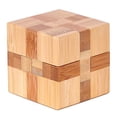 thumbnail image 1 of Juguete Kongming Lock Brain de madera azul para adultos y niños, 1 of 5
