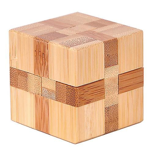 Juguete Kongming Lock Brain de madera azul para adultos y niños