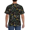 thumbnail image 3 of Vsdgher Wasp and Florals Print Men's Dry Fit Mesh Athletic Shirts Moisture Wicking Tennis T-Shirt Tops, 3 of 9