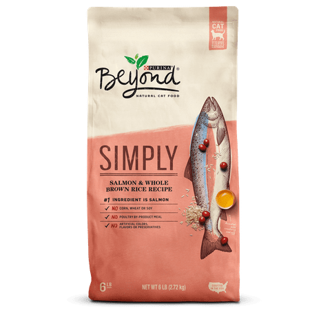 Purina Beyond Simply Salmon & Whole Brown Rice Recipe Adult Dry Cat Food - 6 lb. Bag