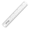 Westcott Shatterproof Plastic Ruler, 6" Transparent, 0.02 lb., for Office, 12-Count