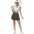 thumbnail image 6 of Xidunhg Women's Pleated Tennis Skirts Athletic Golf Skorts Skirts for Women Layered Skirts Workout Running Dark Grey S, 6 of 9