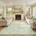 thumbnail image 6 of Lahome Decor 8'x10' Floral Living Room Rugs,8x10ft Boho Area Rug for Bedroom Machine Washable Rug- Non-Slip Soft Indoor Carpet, Stain Resistant Low Pile for Farmhouse,Dining Room,Office,Green, 6 of 9
