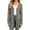 Army Green, variant on Long Cardigan Knit Open Front Button for Girls, Down Ribbed Sweater with Pockets, Soft Stretchy Lightweight Layer for Everyday Layering