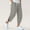 Gray, variant on Men's Linen Cotton Capri Pants Loose Fit Elastic Waist Wide Leg Baggy Harem Pants
