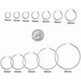thumbnail image 3 of Savlano Women 925 Sterling silver Round Hoop Earrings, 10MM-25MM, 3 of 6
