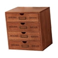 thumbnail image 4 of Organizador de escritorio con 4 cajones, organizador estacionario, gabinete de almacenamiento de escritorio de cajas decorativas multifuncionales para, 4 of 8
