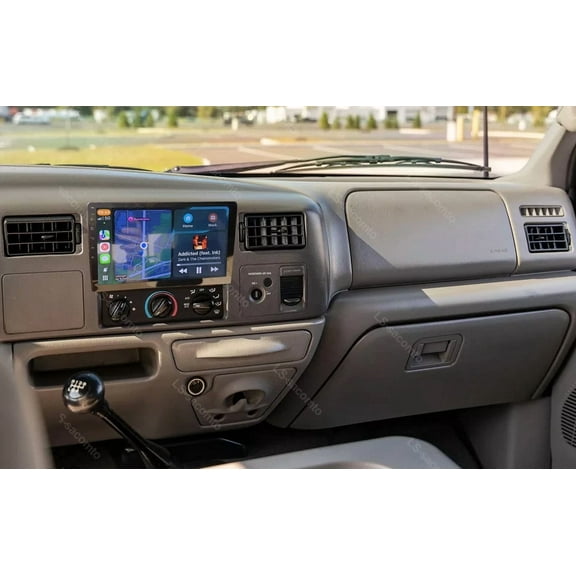 10.1" Android 15 Car Stereo Radio For Ford F250 F-350 Super Duty 1999-2004, Wireless Apple CarPlay Android Auto, Built-in GPS Navigation, MirrorLink, WiFi Bluetooth FM, 4 64GB, 2 Din Head Unit