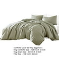 thumbnail image 5 of Edge 4 Piece King Size Duvet Comforter Set - Washed Linen - Sage Green, 5 of 5