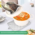 thumbnail image 4 of Two Pieces Of Square Heat Insulation Pad Oven Mitts 7x9.8 Inch Oven Microwave Kitchen Cooking Baking Steampunk Man, 4 of 7