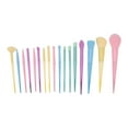 thumbnail image 1 of Juego de 17 brochas de maquillaje Nikou colores caramelo suaves gruesas, 1 of 15