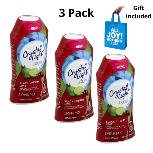 Crystal Light Liquid Black Cherry Lime Drink Mix, 1.62Oz - 3 PACK