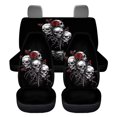 thumbnail image 2 of Qpednta Skull Rose Car Seat Covers Sets 4Pcs Front Seat Protector Carseat Rear Split Bench Cover Universal Vehicle Seat Protector Fit Most Car Truck SUV, 2 of 7