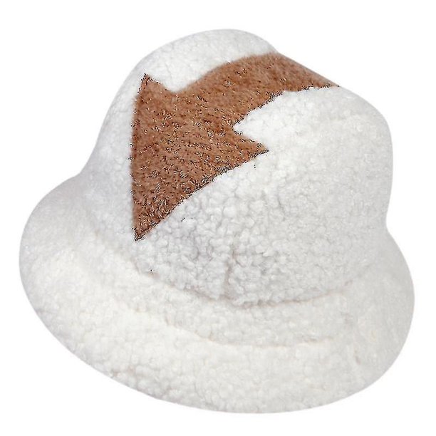 Appa sombrero de cubo, sombrero de lana de cordero, gorros de pesca cálidos de invierno, piel sintética, símbolo de flecha, sombrero de cubo impreso, hombres y mujeres, marea, sombreros de copa planos