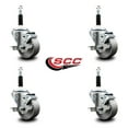 thumbnail image 2 of 3 Inch Semi Steel Swivel 7/8 Inch Expanding Stem Caster Set with Brake SCC, 2 of 2