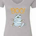 thumbnail image 4 of Inktastic Boo with Mummy Cat Women's V-Neck T-Shirt, 4 of 5