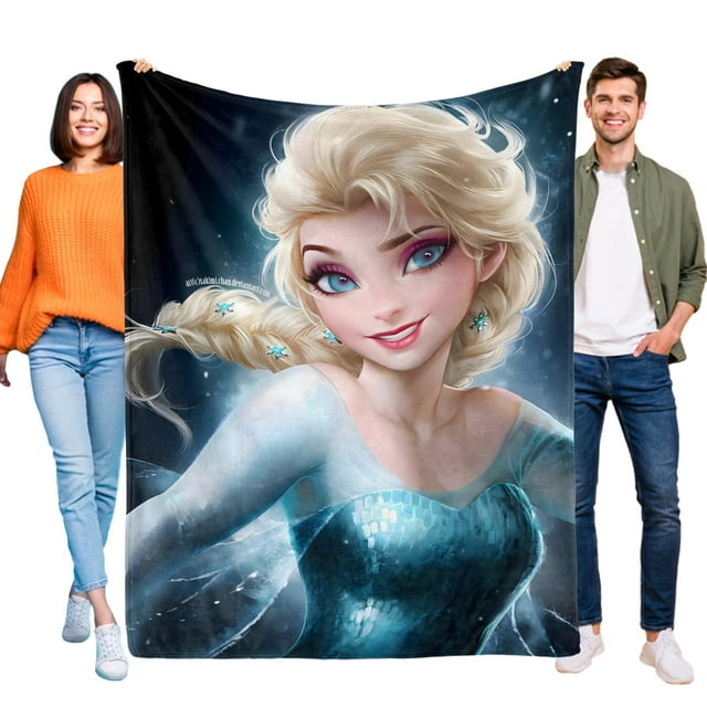 Elsa de Frozen anti-pilling, suave, ligera, esponjosa y acogedora de lujo para hogar y cocina – Perfecta para niños y adultos,70X110cm
