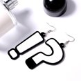 thumbnail image 4 of Sofullue Trendy Black&White Earring Women Minimalist Question Mark Exclamation Earrings, 4 of 6