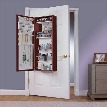 Mirrotek Over The Door Jewelry And Makeup Armoire Walmart Com