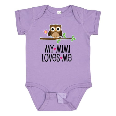 

Inktastic My Mimi Loves Me Girls Owl Gift Baby Girl Bodysuit